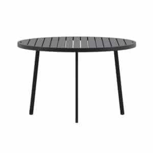 VENTURE HOME Giardini Rundt Spisebord Ø120 - Sort / Sort