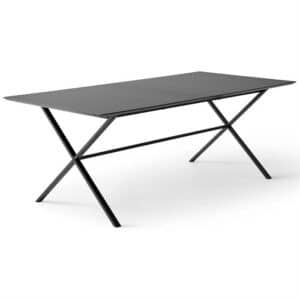 Meza by Hammel spisebord - Square - 165 x 90 cm. - Sort Antifinger laminat - Cross stel : Erling Christensen Møbler