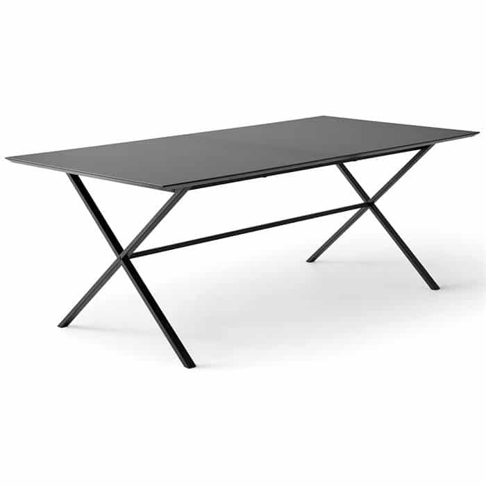 Meza by Hammel spisebord - Square - 165 x 90 cm. - Sort Antifinger laminat - Cross stel : Erling Christensen Møbler