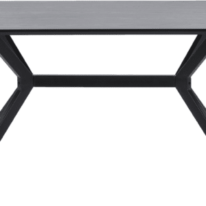 Spisebord WOOOD Exclusive Bruno, MDF/stål, 160x90x75 cm, mat sort