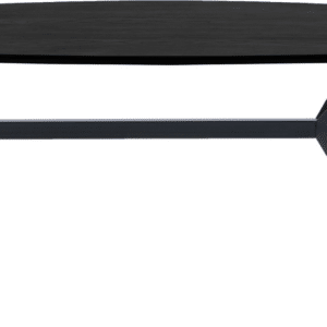 Spisebord WOOOD Exclusive Bruno oval 220x100x75 cm mat sort MDF/stål til 6-8 pers.