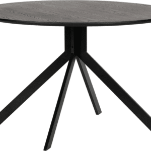 Spisebord WOOOD Exclusive Bruno rund Ø120 cm mat sort MDF/stål