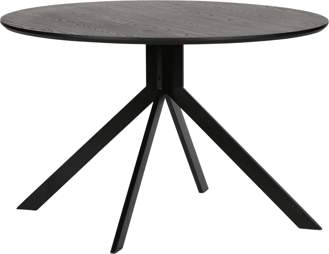 Spisebord WOOOD Exclusive Bruno rund Ø120 cm mat sort MDF/stål
