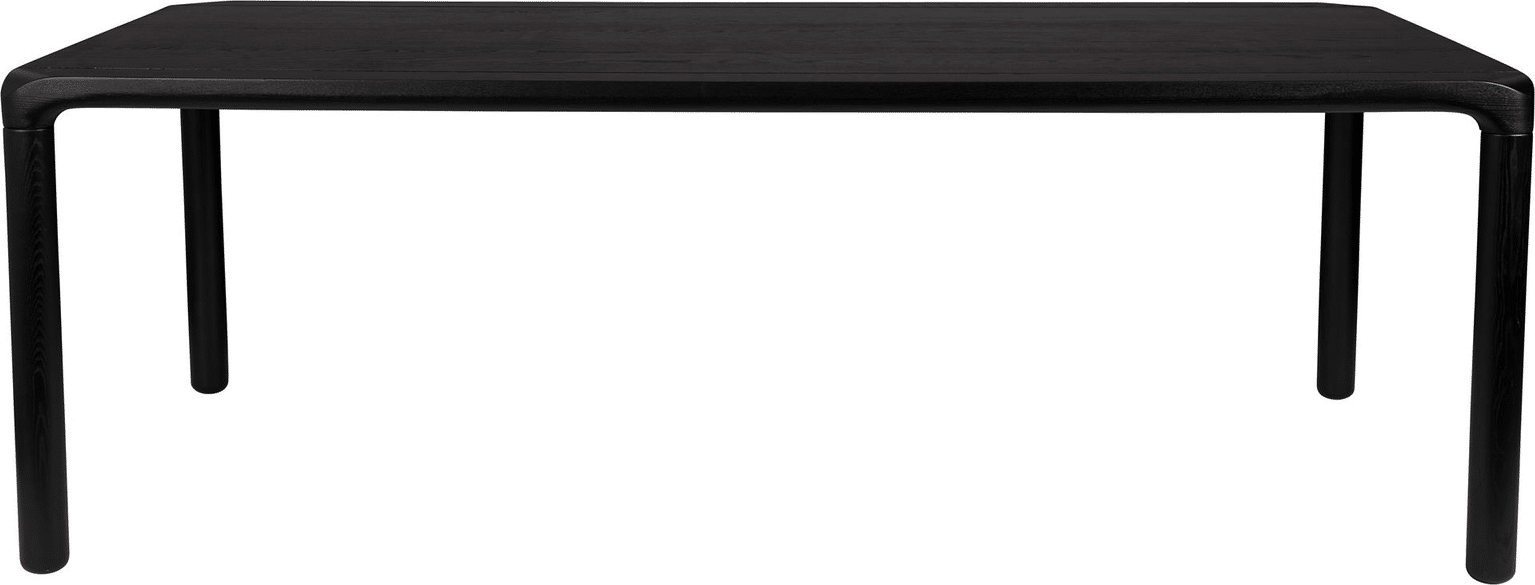 Spisebord Zuiver Storm rektangulært sort asketræ 220 x 90 cm