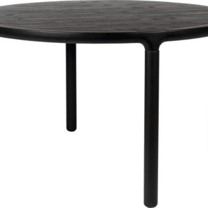 Spisebord Zuiver Storm rundt Ø128 cm sort askfiner gummitræ