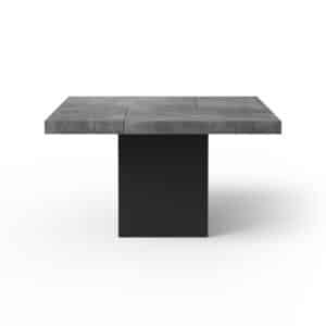 TEMAHOME Chess Spisebord - Betonlook/Sort - 131x131 cm
