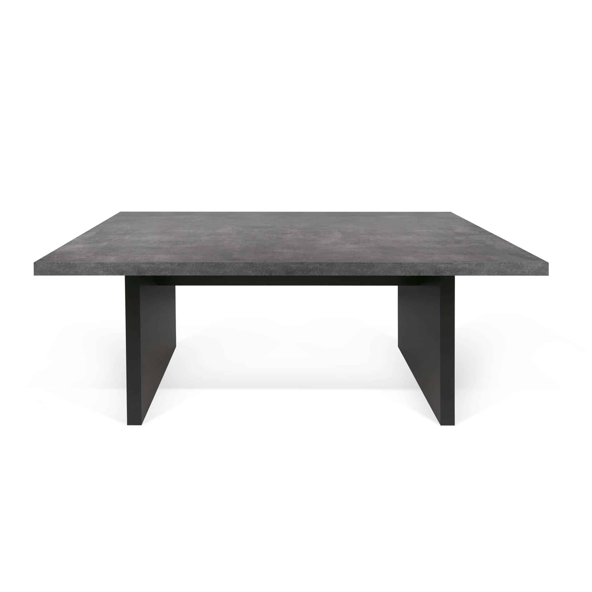 TEMAHOME Detroit Spisebord - Grå betonlook og sort, 160x80 cm