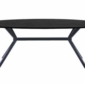WOOOD EXCLUSIVE Bruno spisebord, oval - sort MDF og stål (220x100)