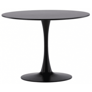 AMDEN Rundt spisebord i metal og MDF H75 x Ø110 cm - Sort