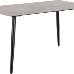 Spisebord Signature Zorina 140x80x75 cm - grå Batis keramik & mat sort stål